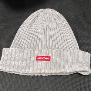 Supreme New York Gray Loose Gauge Box Logo Beanie Hat FW17